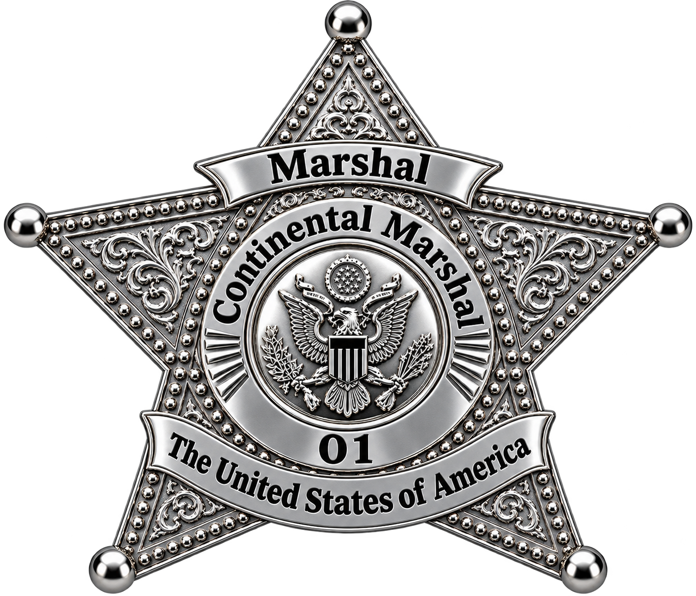 Silver Continental Marshal badge